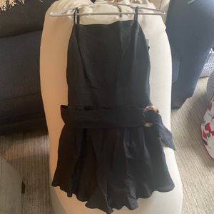 NWT Black belted Loft romper